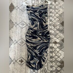 Used Like New See You Monday Dress Navy Blue Color